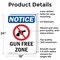 Signmission Gun Free Zone OSHA Notice Sign, Aluminum, 18in W x 24in L, 2PK OS-2PACK-NS-A-1824-V-13178 - alternate 2